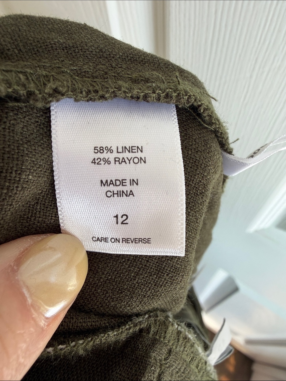 NWT New York & Company Olive Tie-Front A-Line Midi Skirt - Picture 3 of 8